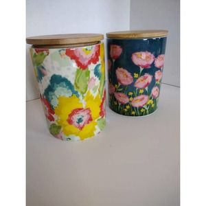 New in box Creative Co-op Stoneware Canister set w/defect